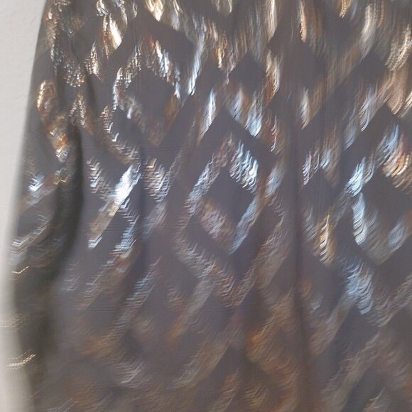 NWT Silver Stone Collection Men's Size MEDIUM Metallic Print Button Down Shirt - Picture 9 of 11